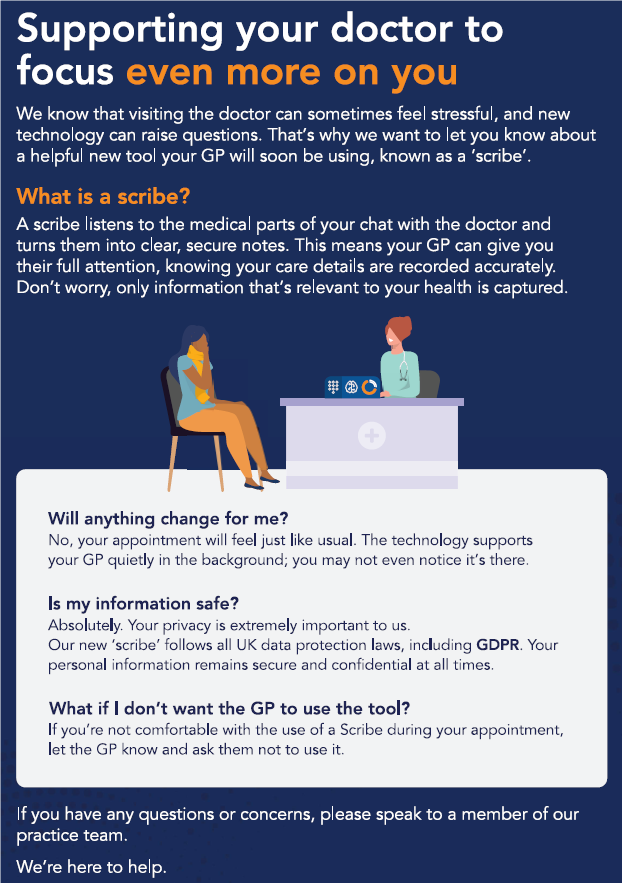 Supporting your doctor to focus even more on you poster